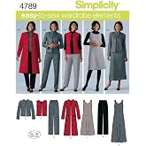Simplicity S4789 Women's Plus Size Jacket, Vest, Pants &amp; Jumper Sewing Pattern, Sizes 10-18