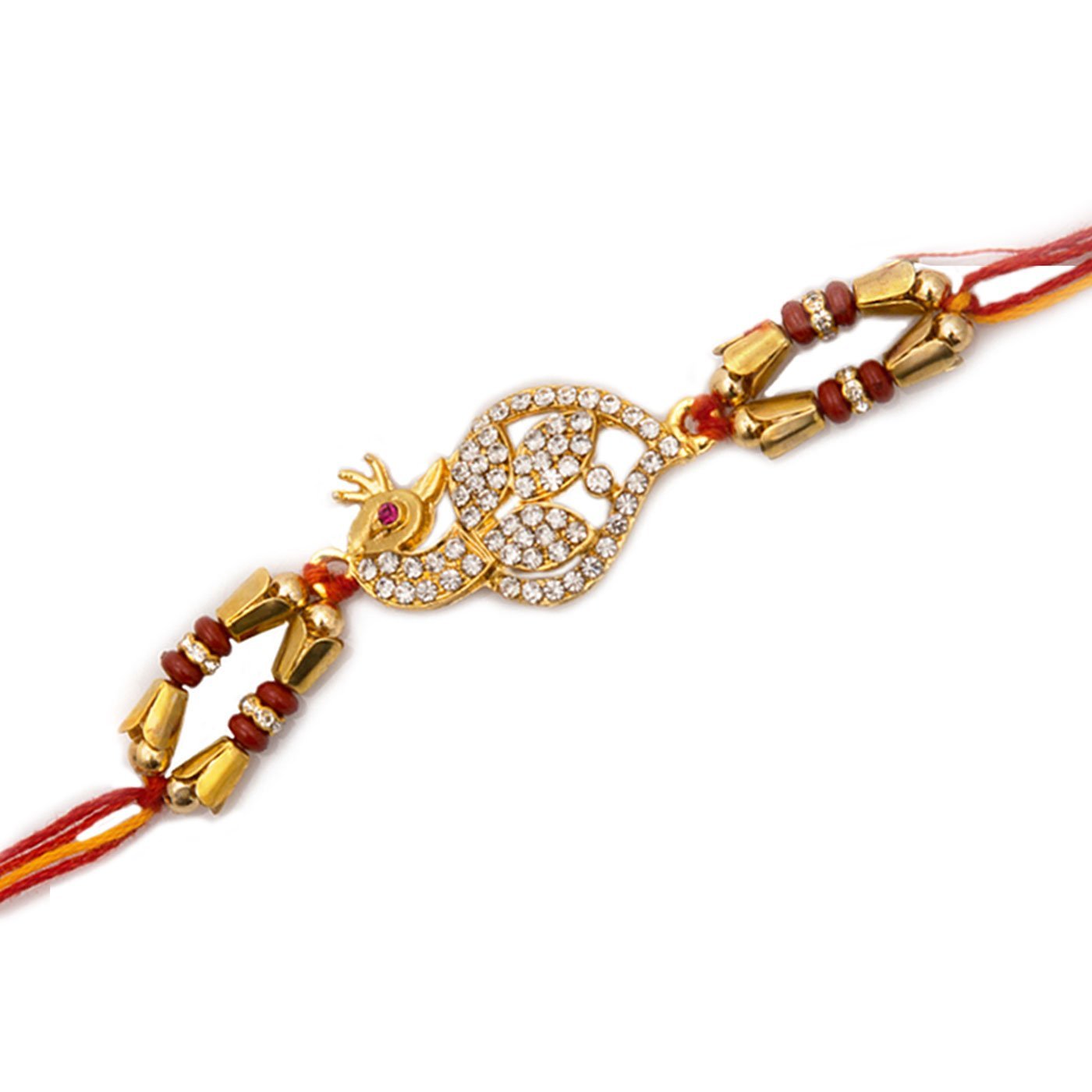 to the nines elegant rakhi for beloved brother - golden