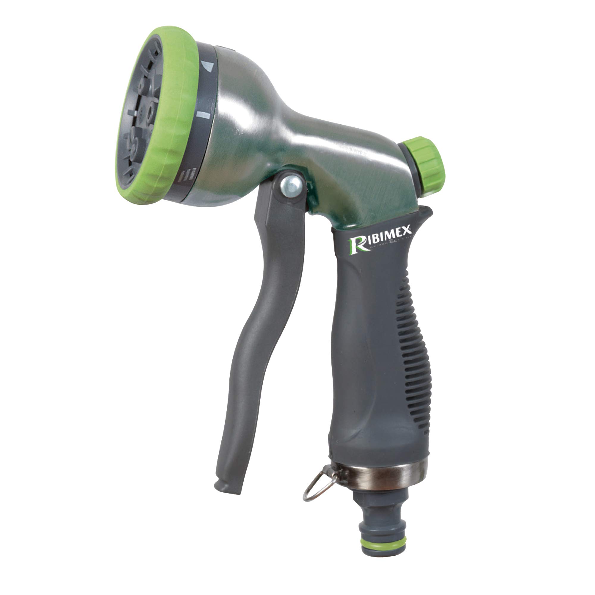RIBIMEX Ribiland 06609 Multifunctional Brushed Grey Metal Spray Gun
