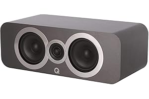 Q Acoustics 3090Ci Center Speaker Graphite Gray - 2-Way Reflex Enclosure Type, 2 x 4 Mid/Bass Driver, 1 x 0.9 Tweeter - Active Speakers/HiFi Speakers for Home Theater Sound System