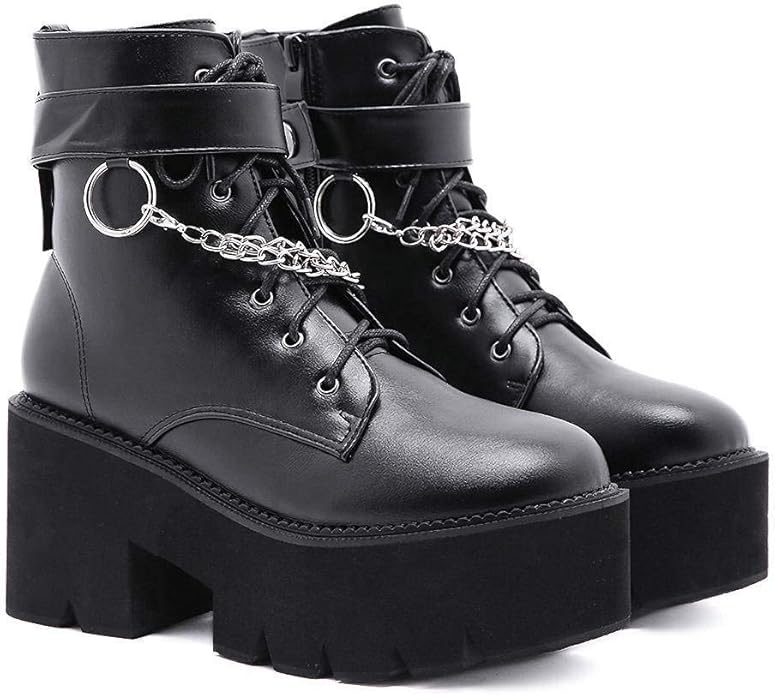 SENBURNY Waterproof Platform Studded Motorcycle