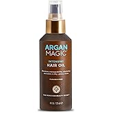 Argan Magic Intensive Hair Oil - Restores Manageability and Elasticity | Adds Shine and Gloss | Controls Frizz | Made in USA, Paraben Free, Cruelty Free (4 oz)