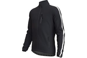 Wulibike Cycling Jackets for Men, Reflective Running Jacket Men Winter Cold Weather Cycling Clothing Full Zip with Pockets