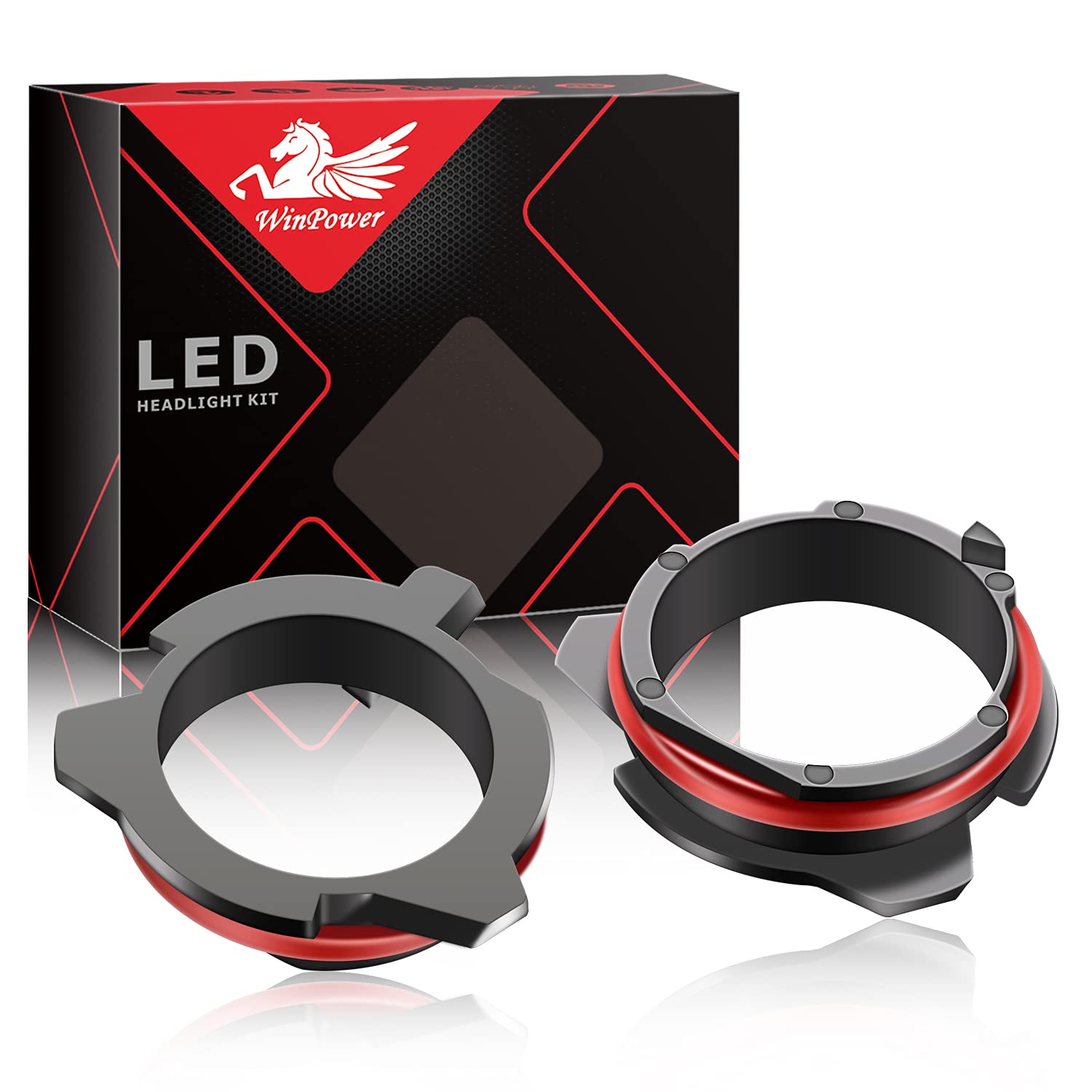 WinPower H7 LED Bulb Base Clips Adapter Holder Retainer Support Conversion Accessories for E39 E60 E61 F10 F11 F07 F85 G30 G31 G38 etc, 2 Pieces