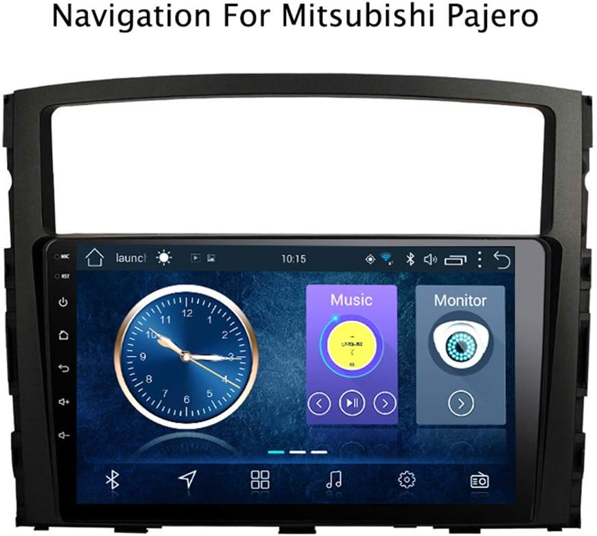 JIERTYU 9 Inch Android 8.1 Car DVD GPS Navigation for Mitsubishi Pajero 2006-2014 Multimedia Radio System, AM FM RDS Auto Radio, Steering Wheel Control