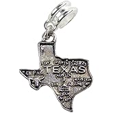 UniqueBeadsAndGifts Universal State of Texas Charm