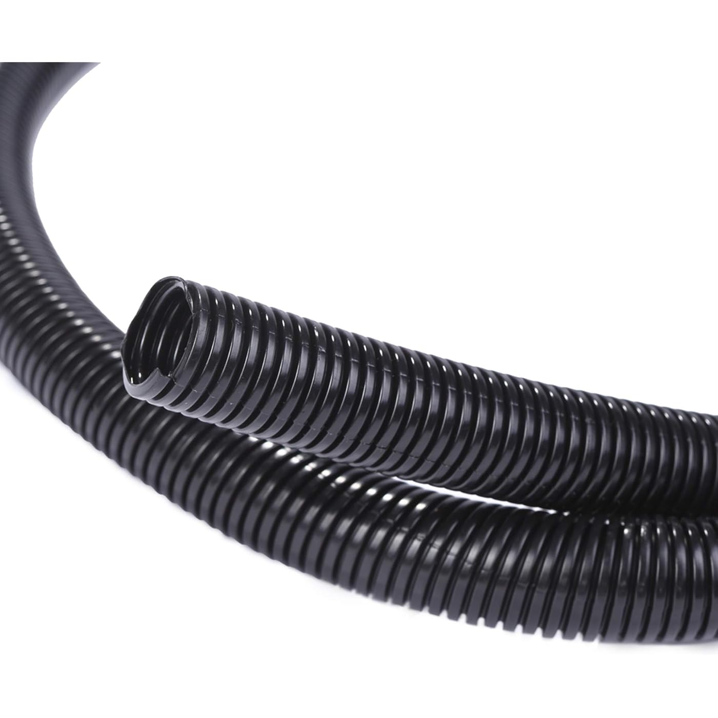 5 Ft 3/4 Inch Split Wire Loom – Black Polyethylene Conduit For Cable Management