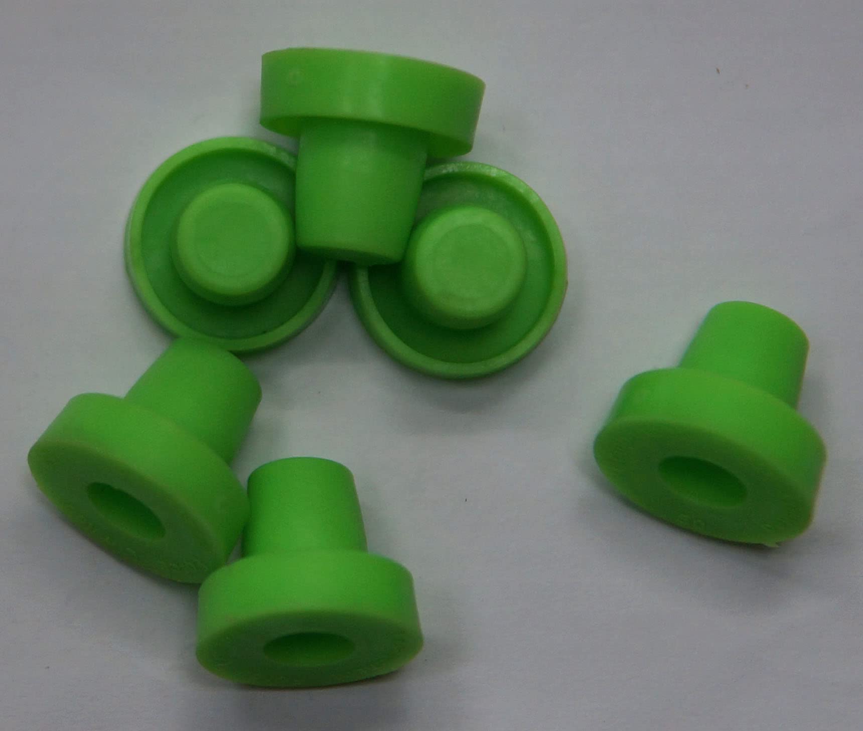 Flange Washer Taper Insert Cap Plug Cover for 14 to 14.5mm 9/16" Inside Diameter Hole of Tube Bottle Opening (Pack of 6) Sealed Flexible Plastic