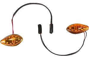 HUSUKU LED Front Flush Mount Turn Signal Light Brake Blinker Indicator Market Lamp for Honda Grom 2014-2018 -Smoke Lens (Pack of 2) (Amber Len)