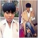 VRZ Human Hair Wigs Pixie Cut Short Brazilian Hair Glueless None Lace Wig Natural Color (MMT)