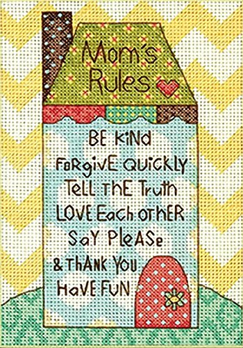 Dimensions Crafts Counted Cross Stitch Kit, Mom's Rules
