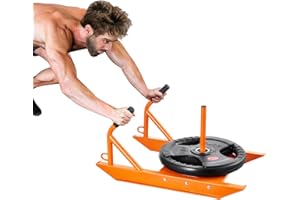 VEVOR Weight Training Pull Sled, Fitness Strength Speed Training Sled with Handle, Steel Power Sled Workout Equipment for Ath