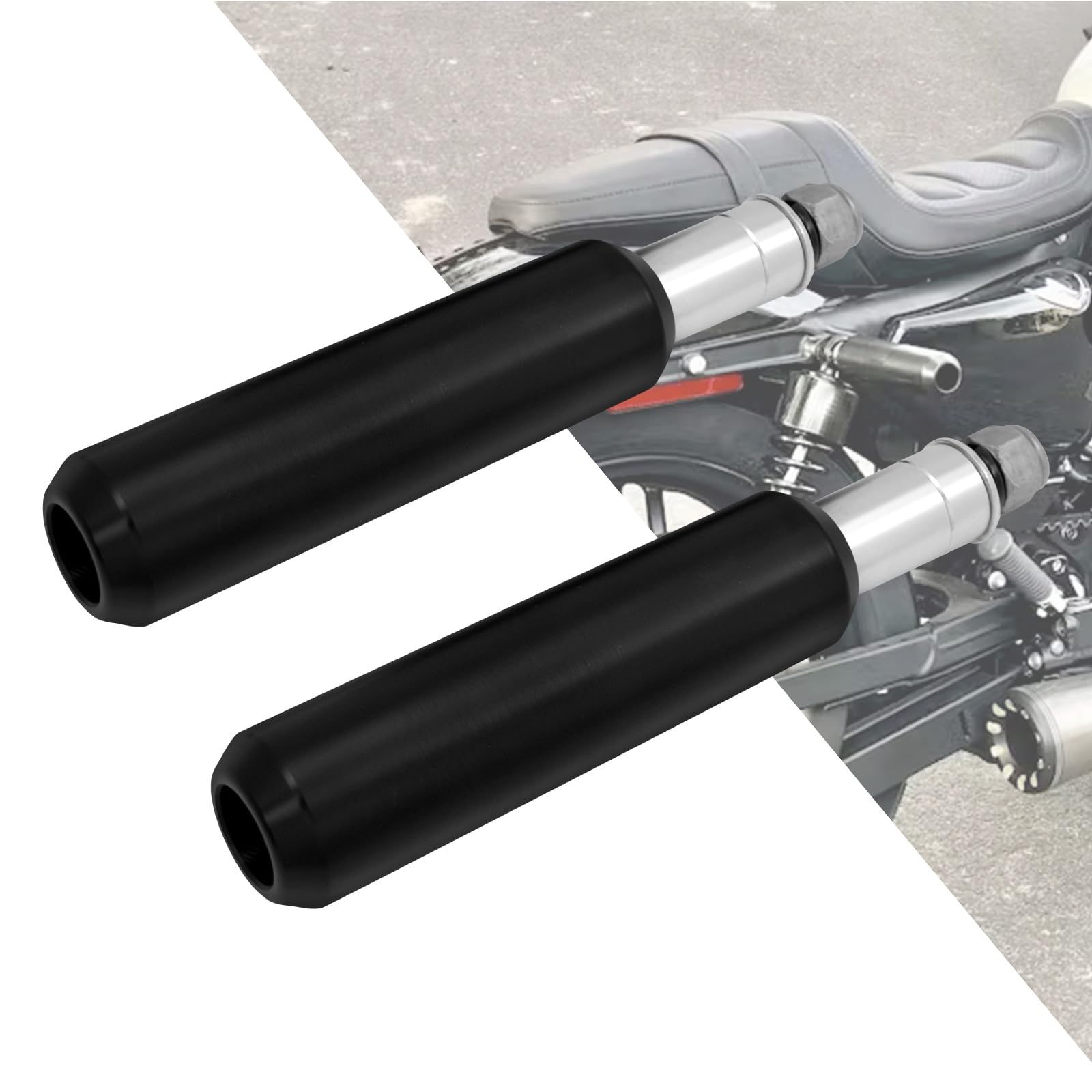 Photo 1 of HDBUBALUS Motorcycle Rear Crash Bar Frame Sliders Frame Sliders Protector Fit For Harley Dyna 2006-2017 Sportster 2004-2022 Black