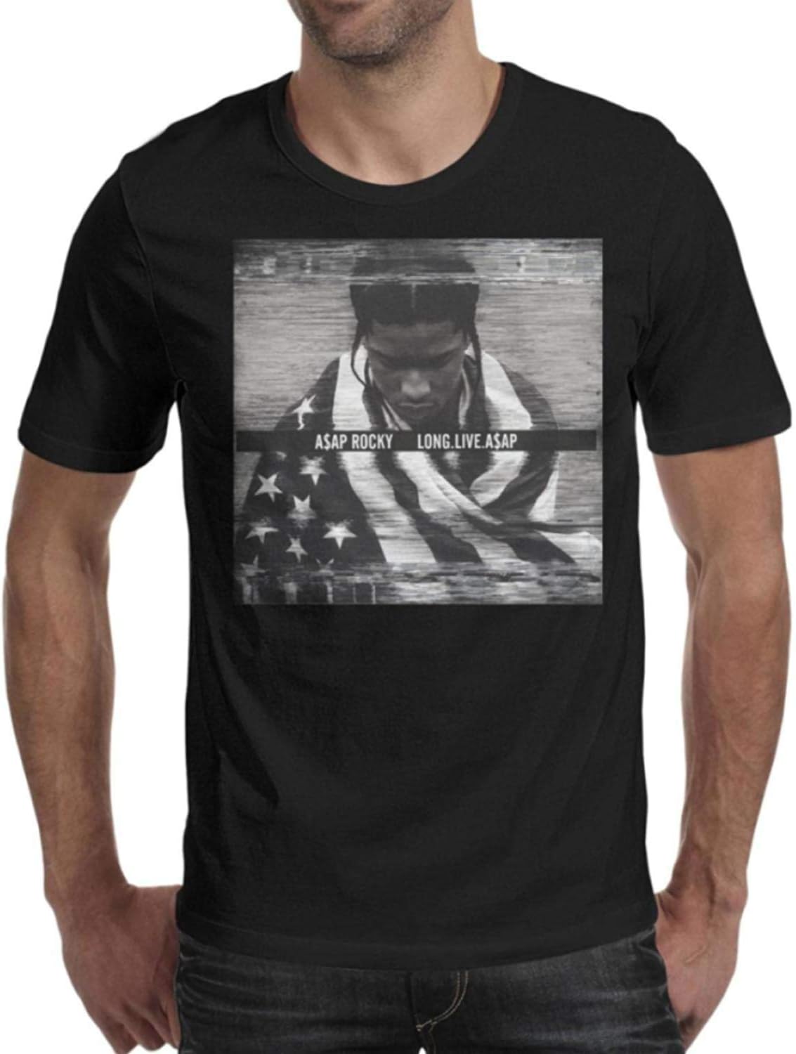 Men ASAP-Rocky-Long.Live- Short Sleeved Cotton Tshirts
