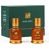 Khushu Rosa Andalusia & Sicilian Oud – Premium Arabic Perfume Oil Set (20 mL Each) – Long-Lasting Alcohol-Free Fragrance with Royal Rose, Oud, and Saffron Notes for Men & Women