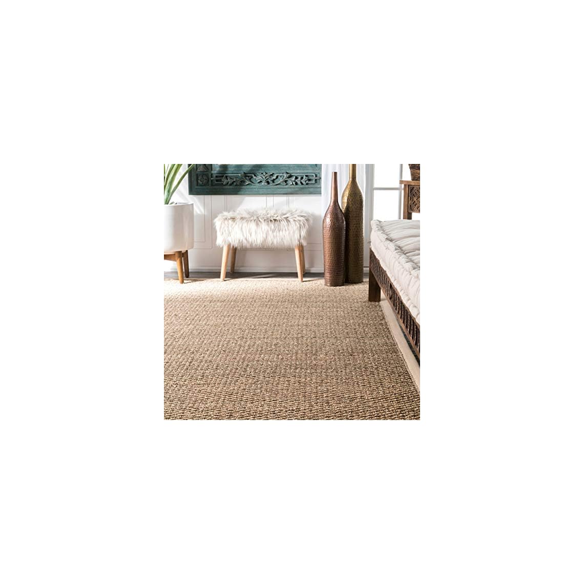 nuLOOM Elijah Seagrass Natural Runner Rug, 2' 6" x 8', Beige LAVORIST