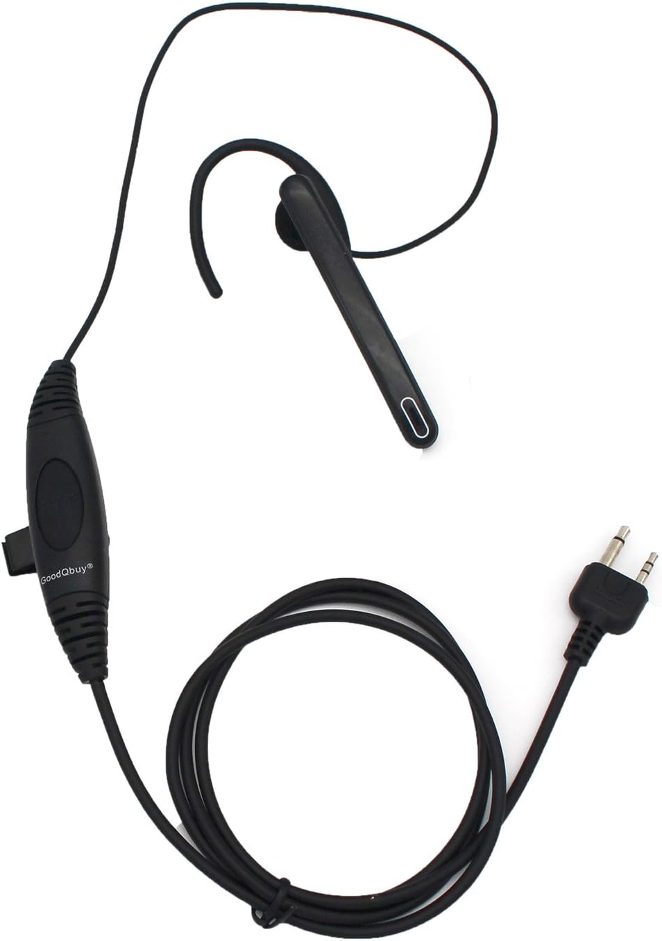 GoodQbuy Ear Bar Radio Earpiece Mic PTT Walkie Talkie Headset for Midland/Alan Radio GXT250 GXT1000VP4 GXT1050VP4 LXT112 LXT118VP LXT380 LXT500VP3 LXT600VP3 LXT118 XT511 2-pin