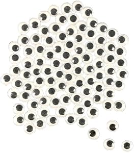 100 PCS 12mm Self-Adhesive Googly Wiggle Eyes for Crafts Decorations