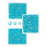 qiipii 3mm 4mm 5mm Teal Blue AB Resin Rhinestones