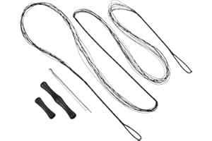 PATIKIL Bow String Replacement with Bowstring Finger Guards for Traditional Recurve Bowstring