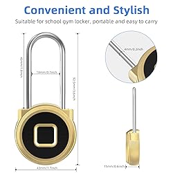 Fingerprint Padlock, Eseesmart Padlock Long
