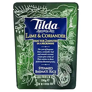 Tilda Steamed Basmati Rice Lime & Coriander (250g) - Pack of 6