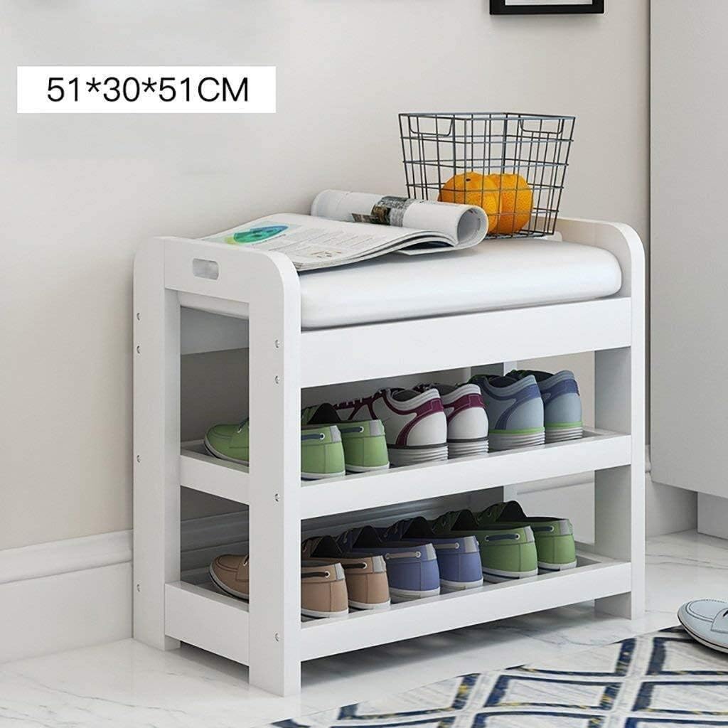 Shoe rack Zapatero Zapateros de Bambú de 2 Plantas con Zapatero