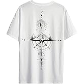 GORGLITTER Men's Drop Shoulder Graphic Tee T-Shirts Crewneck Short Sleeve Casual Summer Tops