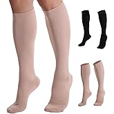 Doc Miller - Compression Socks for Women & Men - 8-15 mmHg Knee High, Medical Grade Support - Sports, Travel, Nurse, 1 Pair