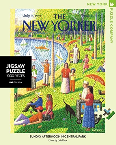 New York Puzzle Company - New Yorker Sunday Afternoon in Central Park - 1000 Piece Jigsaw Puzzle