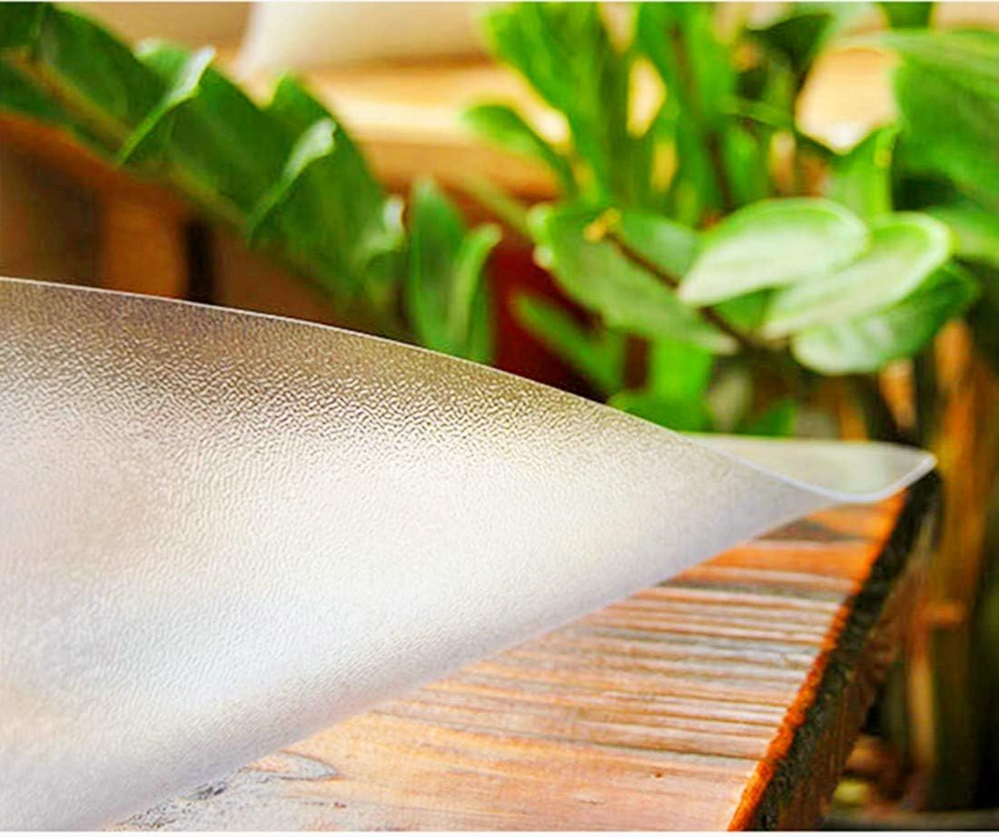 VALLEY TREE 44x 80 Inch Frosted Table Cover, 1.5 mm Thick PVC Plastic Desk Protector, Vinyl Table Protector, Waterproof Desk Pad for Dining Table or Office Desk