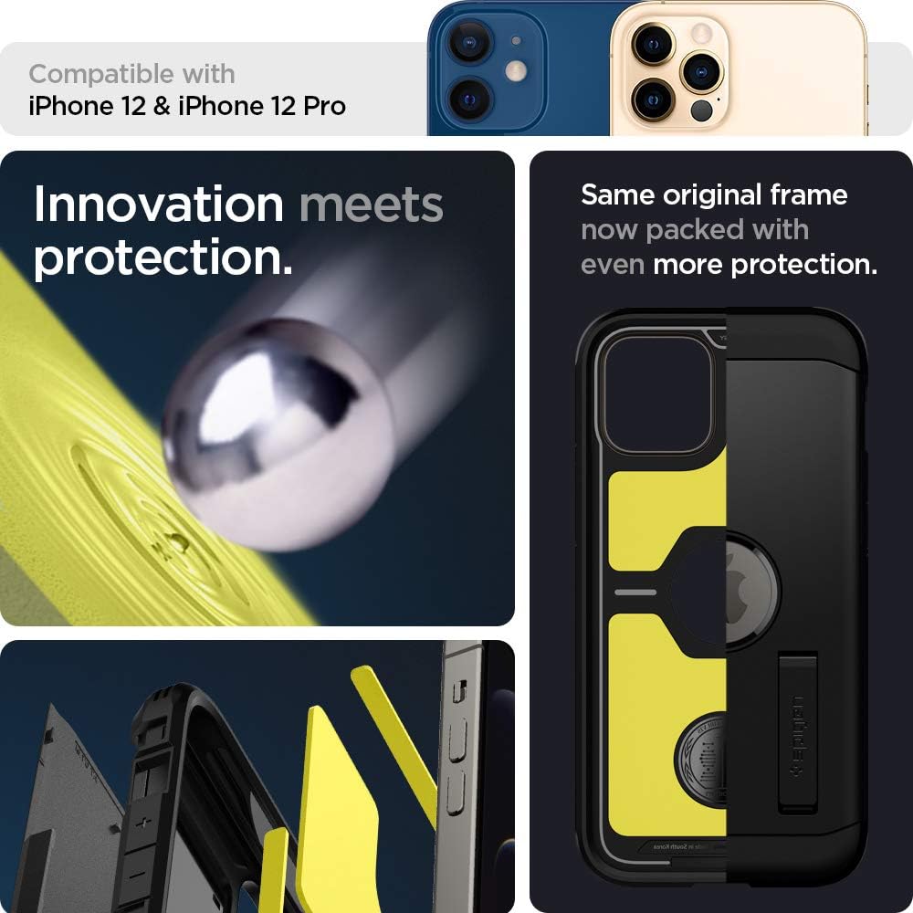 Spigen Tough Armor Case Compatible with iPhone 12 Pro / 12 - Black, iPhone 12 Pro/12 - Image 5