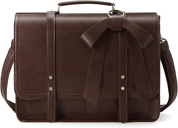 ECOSUSI Women Briefcase PU Leather Laptop Bag fits 15.6" Laptop