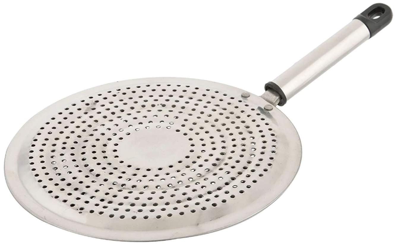 Stainless Steel Roasting Net,Stainless Steel Wire Roaster,Roaster,Cooking Rack for Papad and Khakras,For Baking Rotis and Parathas-Silver