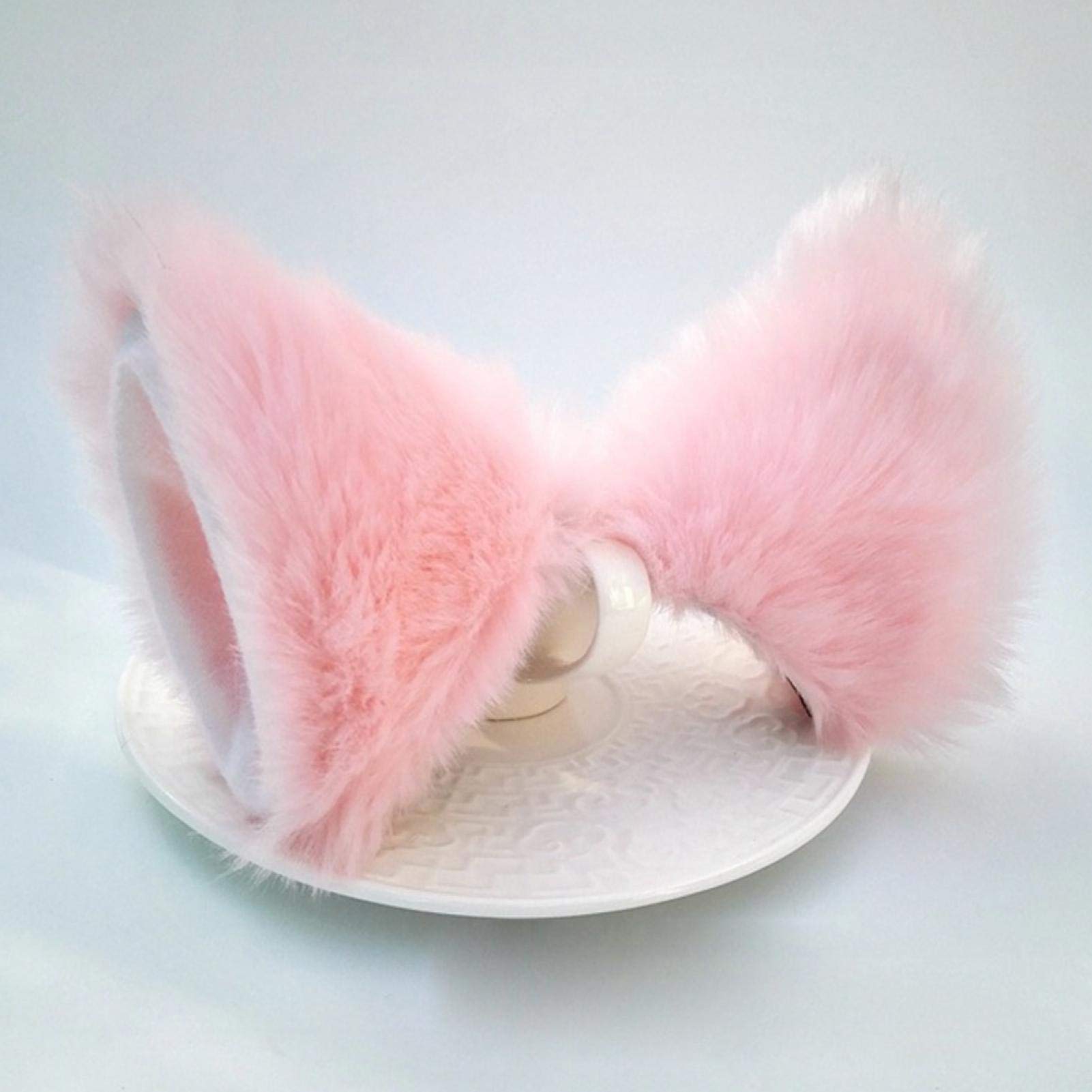 ZDYS Cat Ears Hair Clip Cat Headband Halloween Kitty Fox Hair Barrettes Women Girls Cat Fox Fur Ears Headwear Anime Party Costume Cosplay Handmade Sweet Cat Headpiece Kitten Hair Accessories