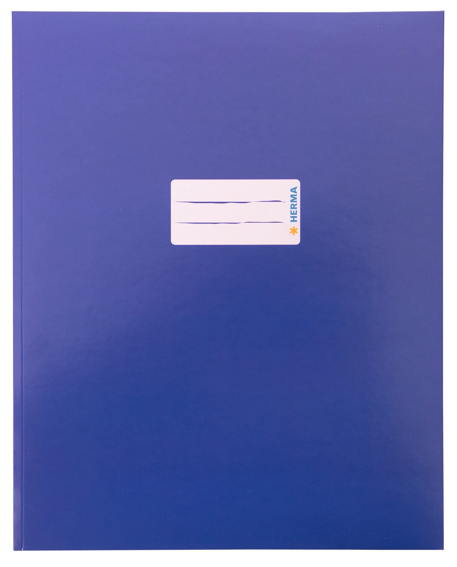 HERMA 20046 Notebook Cover Quart Cardboard Blue with Labelling Field Sturdy and Extra Strong Paper Exercise Book Cover for School Notebooks Coloured