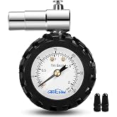 GODESON Presta Valve Tire Pressure Gauge 0-30 PSI/0-2 Bar | Pressure Relief for Mountain Bike Fat Tires
