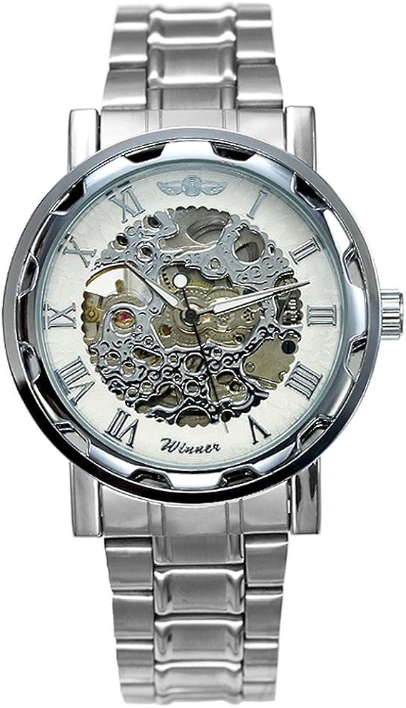 Amazon 品 自動巻き腕時計 Atw013 Svwh 透かし彫り メタルベルト フルスケルトン腕時計 機械式腕時計 メンズ腕時計 並行輸入品 メンズ腕時計 腕時計 通販