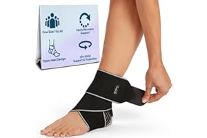 ComfiLife Ankle Brace for Men & Women, Orthopedic Brace - Adjustable Compression Wrap, Ankle Sleeve for Plantar Fasciitis, Tendinitis, Sprain, Swelling, Minor Sprains, Sports, Breathable, One Size