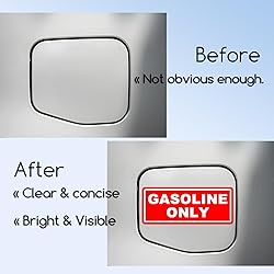 10pc Gasoline Only Stickers for Fuel Tank | Vinyl