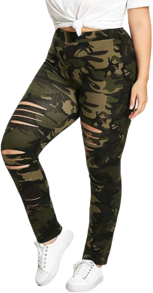plus size camo workout pants