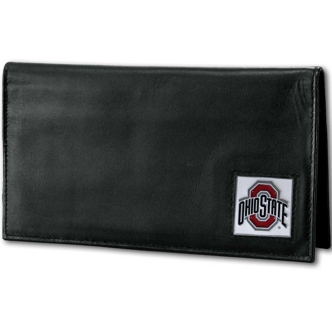 Siskiyou Sports NCAA Fan Shop Ohio State Buckeyes Deluxe Leather Checkbook Cover One Size Black
