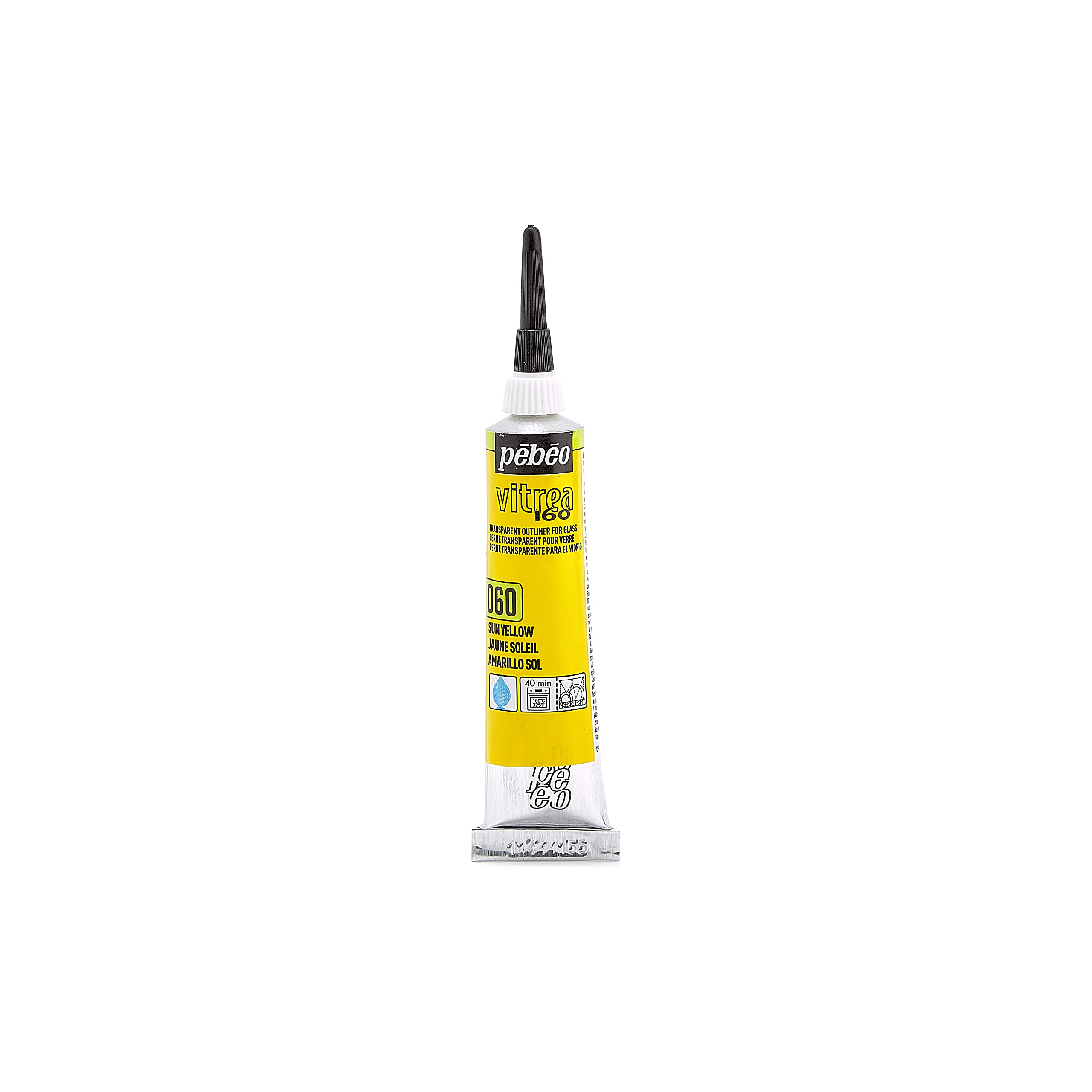 PEBEO 114060 Vitrea 160 Glass Paint Outliner 20-Milliliter Tube, Sun Yellow,Sun Yellow — image 1