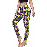 color cosplayer Mardi Gras Leggings for Women Plus Size Pants Mardi Gras Tights Costume