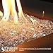 Golden Flame 10-Pound Fire Glass with Fireplace Glass and Fire Pit Glass, 1/4-Inch, Platinum (Reflective Supreme)