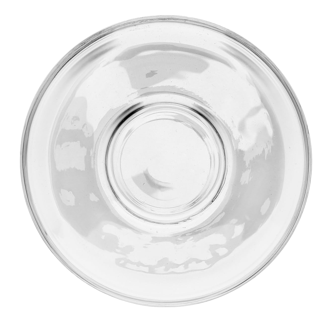 HOLIDYOYO Glass Tea Saucers 2 Pack 3.35 Inch Clear Round Decorative Plates for Coffee Cups Snack Storage and Small Dish Use at Home and Tea Rooms