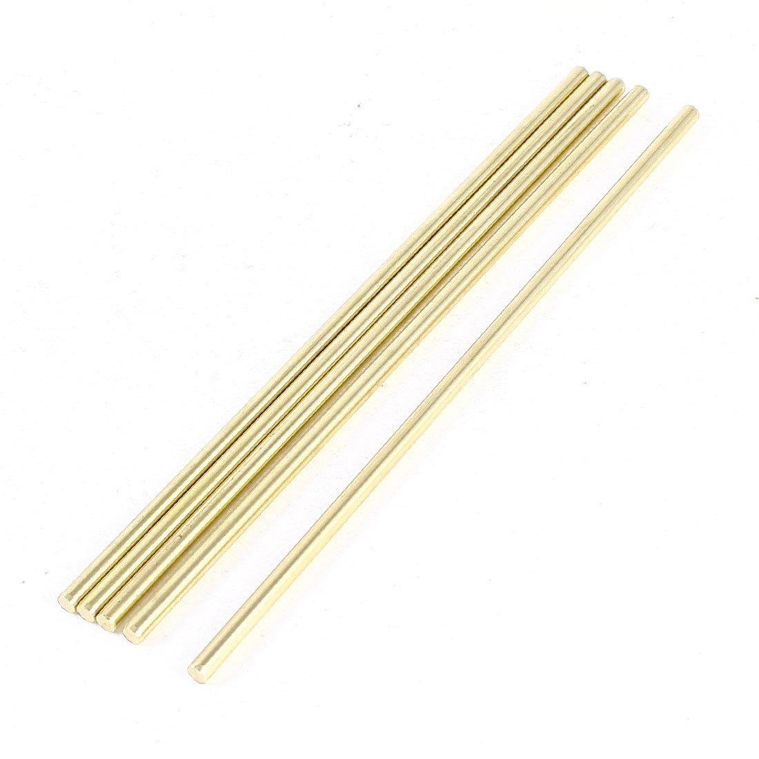 sourcingmap 5 Pcs Car Helicopter Model DIY Brass Axles Rod Bars 3mm x 120mm