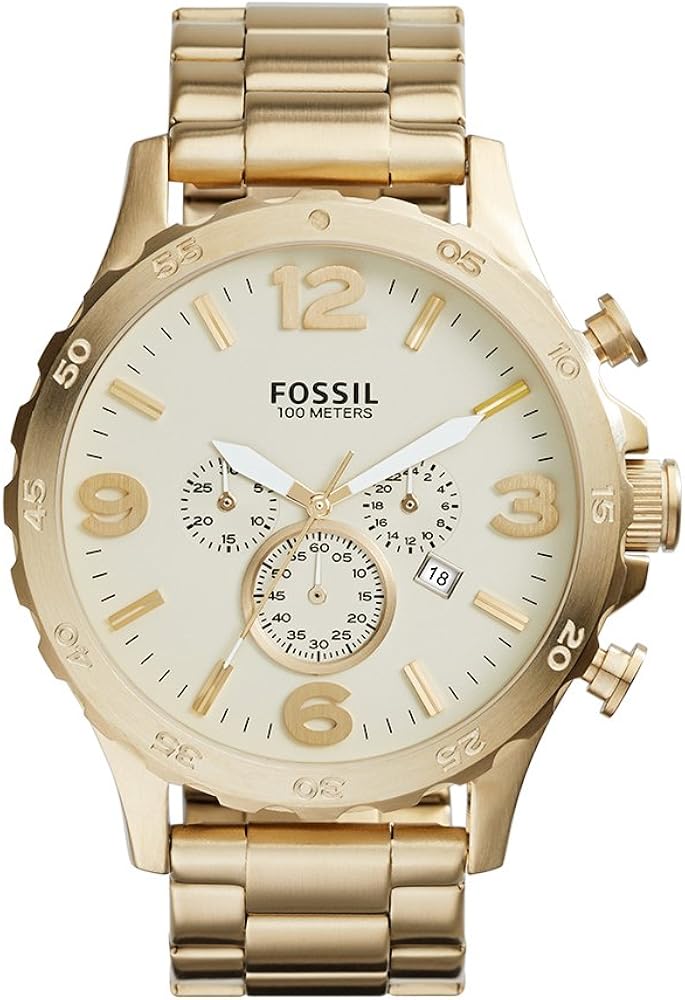 Fossil Men's JR1479 Nate Analog Display Quartz Gold Watch: Fossil