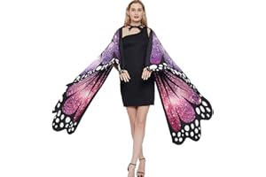 OUN NANA Halloween Butterfly Wings Cape for Women Butterfly Halloween Costume with Antenna Headband, Butterfly Wings Costumes Shawl