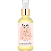 Hydrating Multi Use Organic Body Oil 120 ml, Lightweight Face Body and Hair Moisturizer, Spray Tan Safe, Fast Absorbing, Vegan, Non Comedogenic